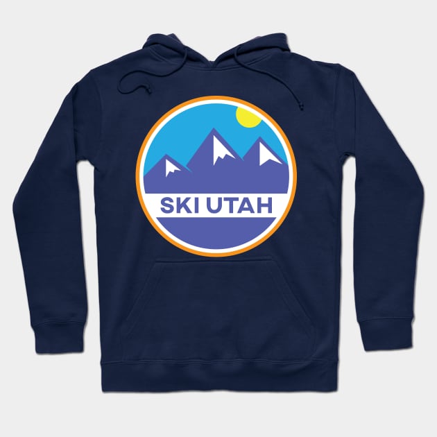 Ski Utah Badge Hoodie by HolidayShirts